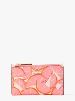 Image of Kate Spade Spencer Grapefruit Small Slim Bifold Wallet, Pink Multi, One Size