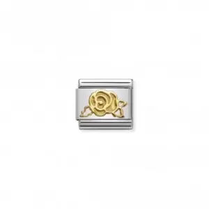 Image of Nomination Composable Classic Symbols 18K Gold Rose Versailles Link 030162/19