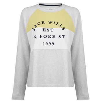 Image of Jack Wills Hatley Colour Block T-Shirt - Grey Marl