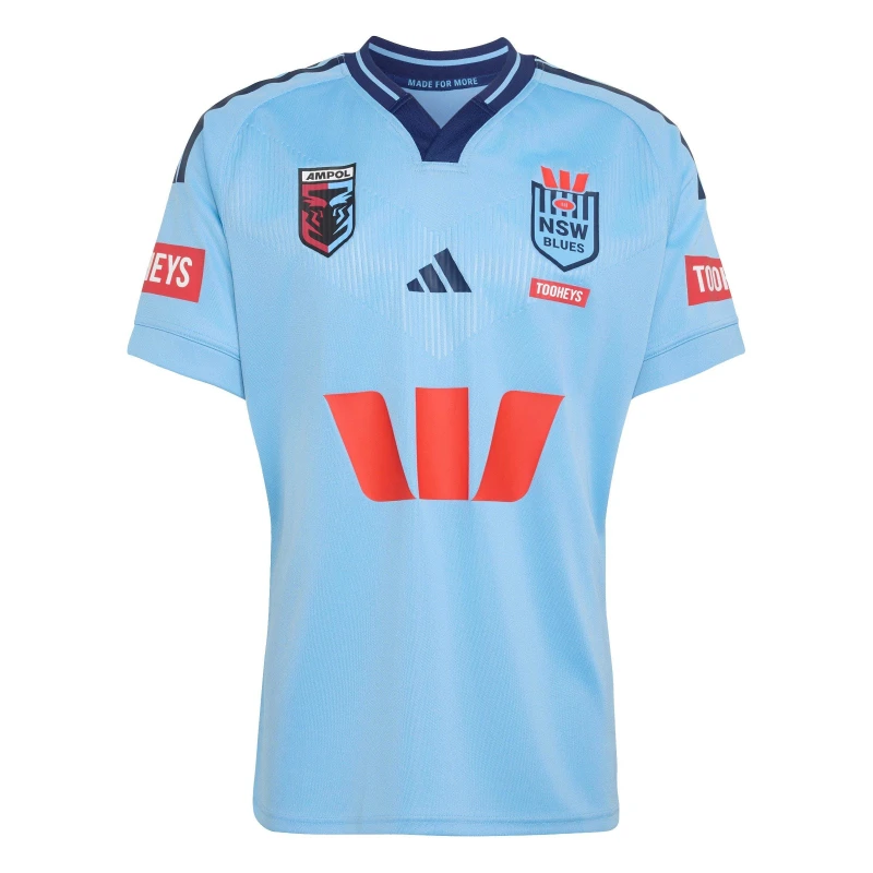 Image of adidas adidas New South Wales Rugby Shirt 2025 2026 Team Light Blue male XL