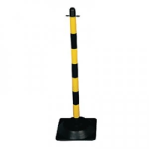 Image of Slingsby VFM Yellow Black Freestanding Post With Triangular Weighted Base 32827