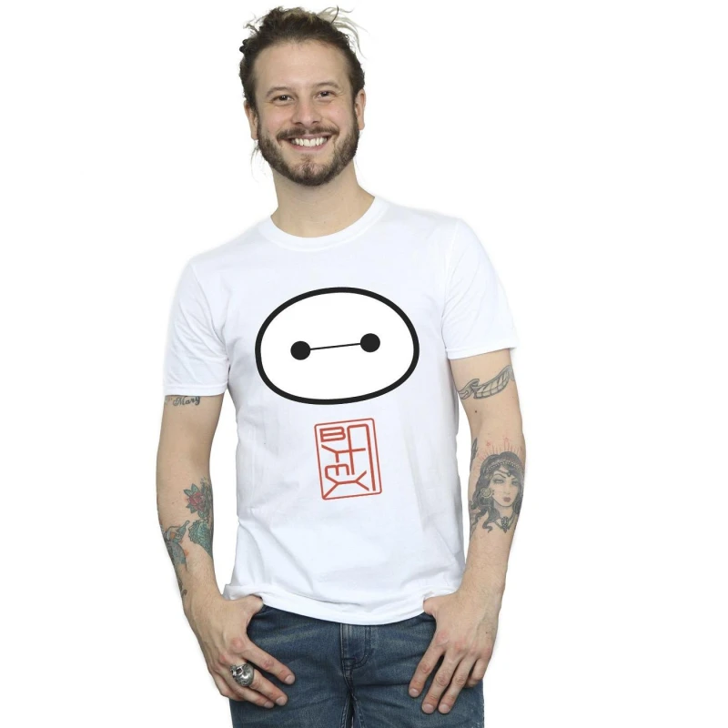 Image of Disney Men Big Hero 6 Baymax Icon T-Shirt in White Size: Small White S Male 5059934877849