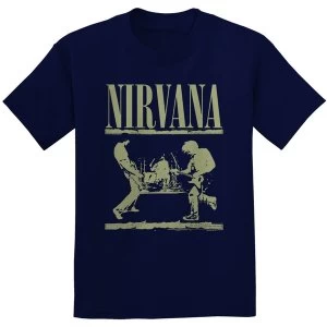 Image of Nirvana - Stage Unisex Medium T-Shirt - Blue