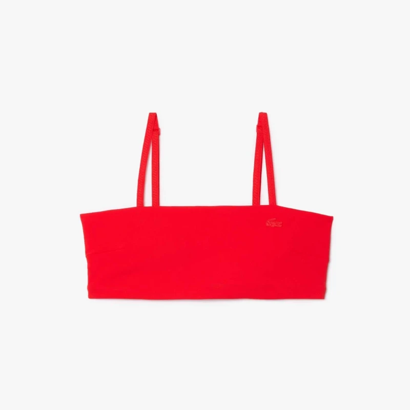 Image of Lacoste Quick Dry UV Protect Technical Bralette Red female L