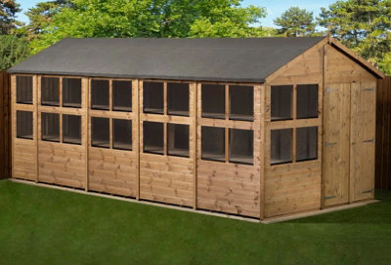 Image of Empire Sheds Empire Apex Potting Shed 8X18 Double Door