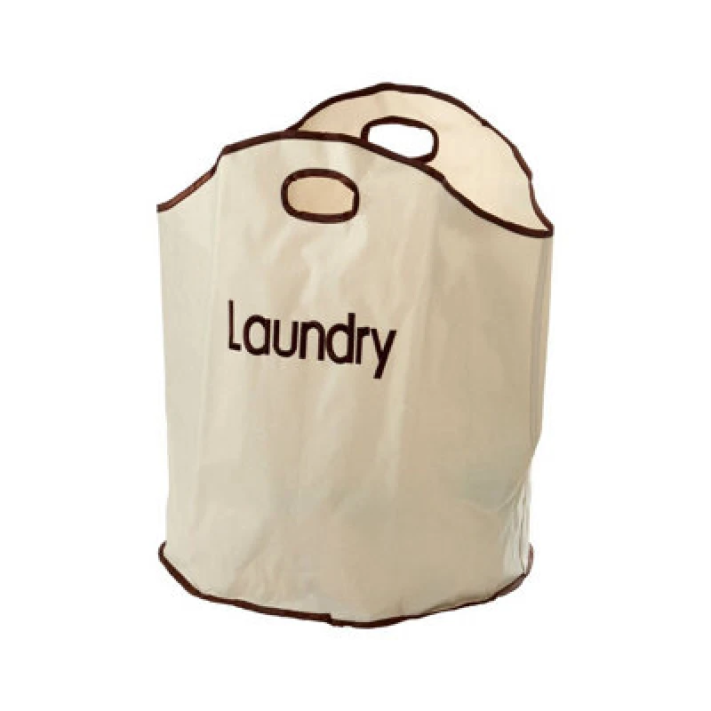 Image of Premier Housewares Polyester Laundry Bag, Lightweight And Durable Cream