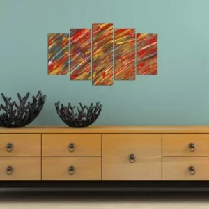 Image of 5YBMDF-02 Multicolor Decorative MDF Painting (5 Pieces)