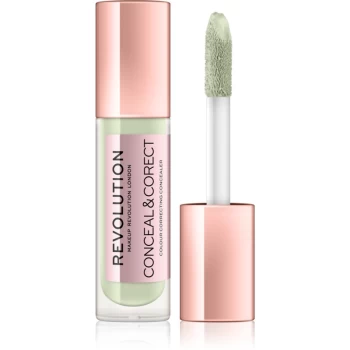 Image of Makeup Revolution Conceal & Correct Liquid Concealer Shade Green 4 g