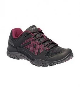 Image of Regatta Lady Edgepoint Iii Low Walking Boots - Black/Pink