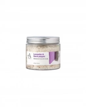 Image of Arran Aromatics Lavender Black Pepper Muscle Soak 400g Black
