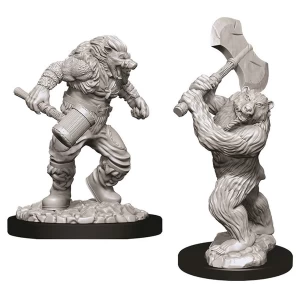 Image of Dungeons & Dragons Nolzur's Marvelous Unpainted Miniatures (W9) Wereboar & Werebear