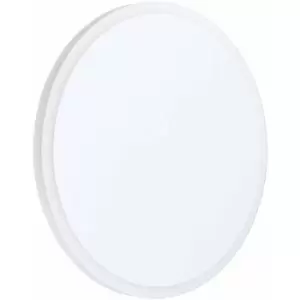 Image of Loops - Flush Ceiling Light Colour White Shade White Plastic Bulb LED 11.4W Included