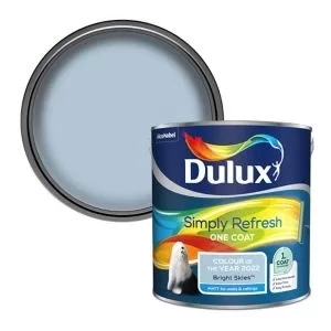 Image of Dulux Simply Refresh One Coat Bright Skies Matt Emulsion Paint 2.5L