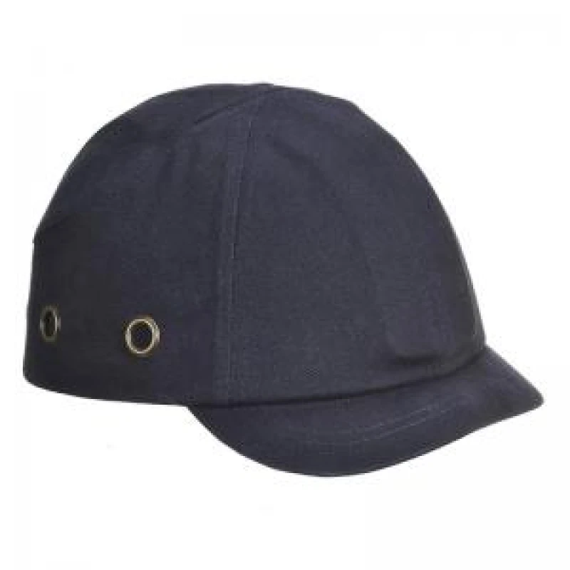 Image of Portwest Short Peak Bump Cap PW89NAR Colour: Navy Blue