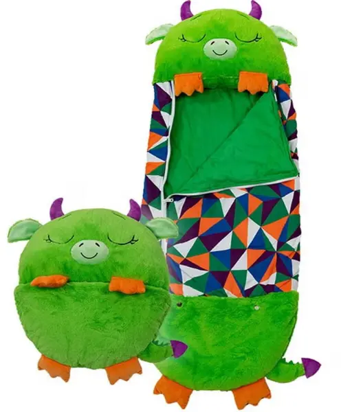 Image of Happy Nappers Green Dragon Large Sleeping Bag