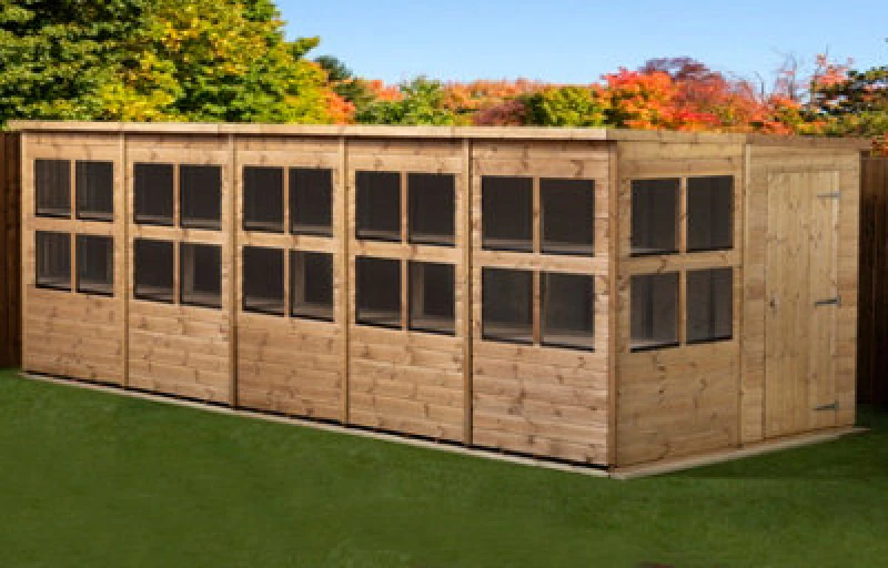 Image of Empire Sheds Empire Pent Potting Shed 20X8 Single Door