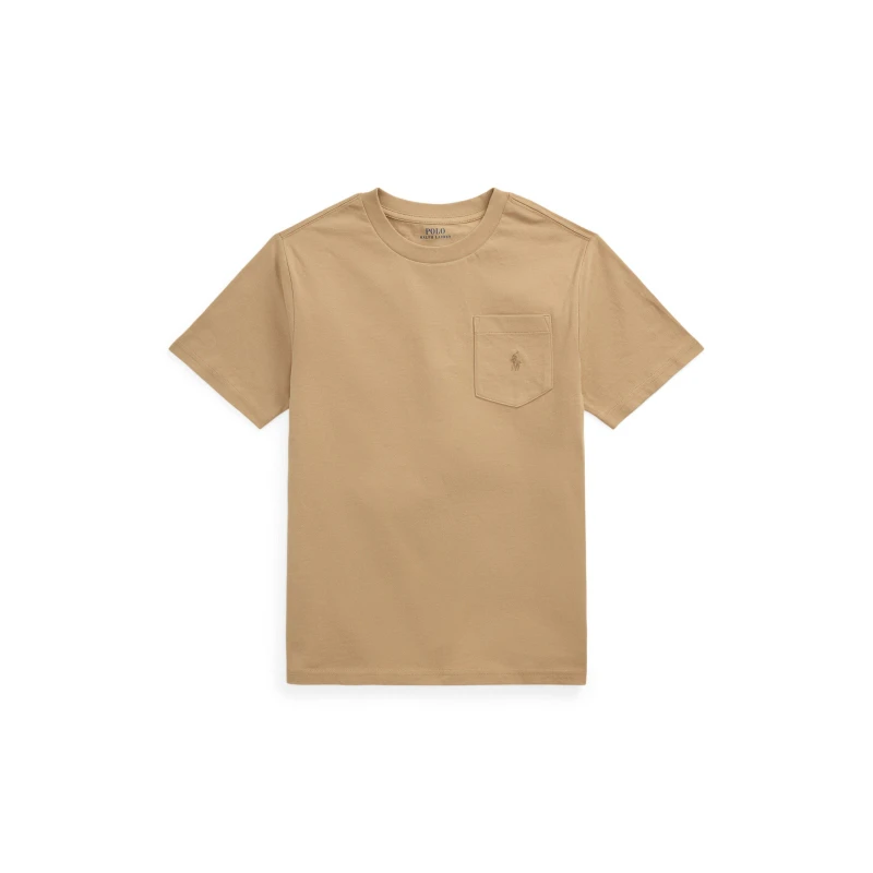 Image of Polo Ralph Lauren Kids Logo Embroidered T-Shirt Vint Khaki male 7Y/S