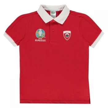 Image of UEFA Euro 2020 Wales Polo Shirt Junior Boys - Red
