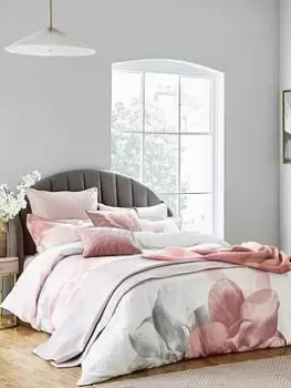 Image of Ted Baker Photo Magnolia Pink Duvet Cover 100% Cotton - Ks