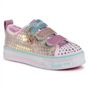 Image of Skechers Twinkle Toes Mermaid Magic Infants Trainers - Gold/Multi
