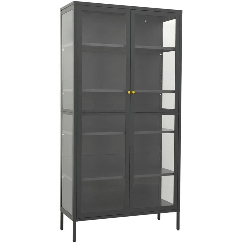 Image of VIDAXL Display Cabinet Anthracite 90x40x180cm Steel and Tempered Glass Vidaxl 8720286564462