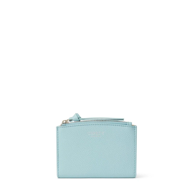 Image of Osprey London OSPREY LONDON Molly Curved Bi-Fold Leather Card Holder Pale Blue female One Size