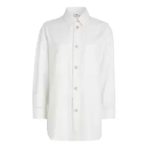 Image of Tommy Hilfiger Coastal Co Blend Relaxed Shacket - Beige