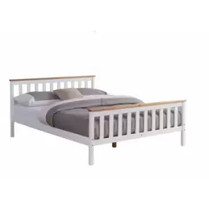 Image of Woodford White & Oak King Bed V2