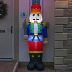 Image of 1.8m Inflatable LED Nutcracker - Multi Colour