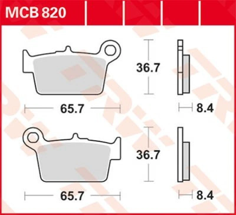 Image of TRW Lucas Brake lining MCB820