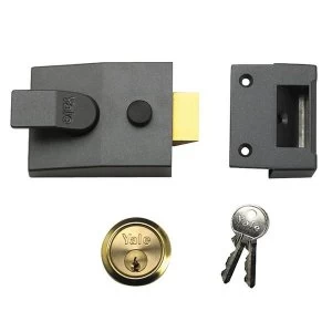 Image of Yale Locks 91 Basic Nightlatch 60mm Backset DMG Finish Box