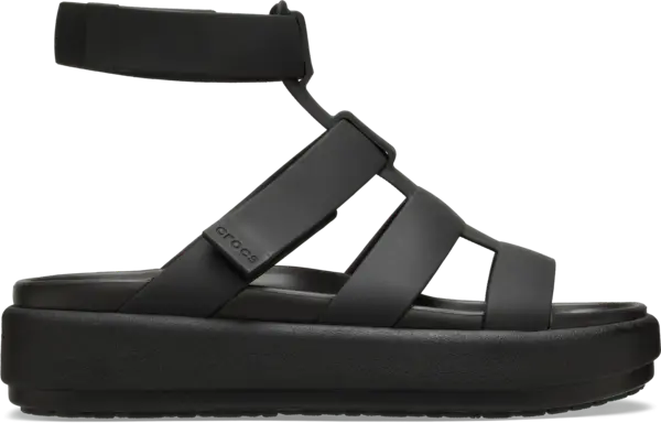 Image of Crocs Women Brooklyn Luxe Gladiator Sandals Black / Black 4