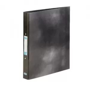 Image of Elba Classy A4 Ring Binder 2 O Ring 25mm Laminated Gloss Finish Black Single