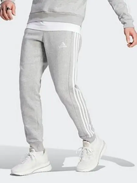 Image of adidas Essentials Fleece Tapered Cuff 3-Stripes Joggers M - Size 2XL