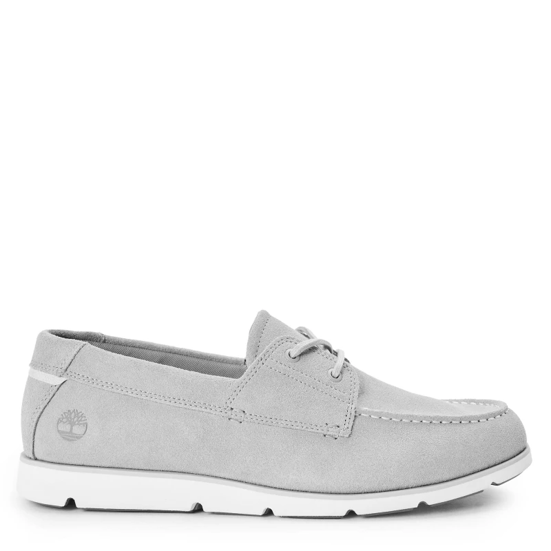 Image of Timberland Mens Grafton Bay Lace Up Dark Blue Boat Shoes Light Gry Suede male 6.5 (40)