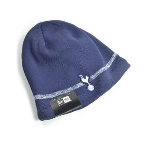 Image of New Era Spurs Skull Contrast Stripe Beanie Navy
