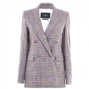 Image of SET Check Blazer - Blue Brown 0568