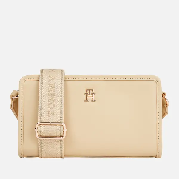 Image of Tommy Hilfiger Logo Leather Crossbody Bag