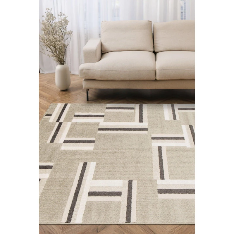 Image of Homemaker Turin Blocks Rug Beige Beige unisex 120x170cm