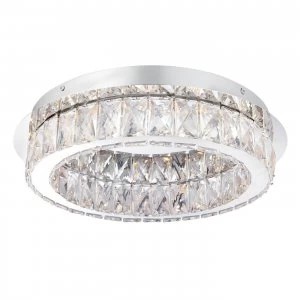 Image of 1 Light Flush Ceiling Light Chrome