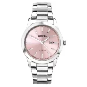 Image of Sekonda ColourPop Quartz Pink Dial Stainless Steel Bracelet Ladies Watch 40398