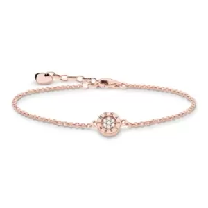 Image of THOMAS SABO Rose Gold Plated Signature Pave CZ Bracelet