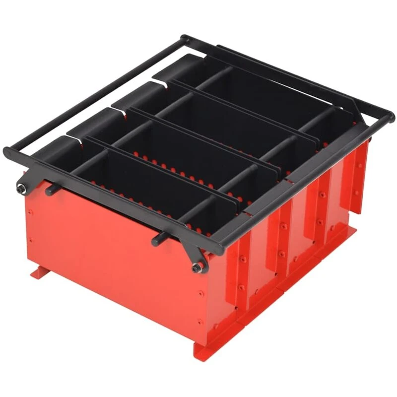 Image of VIDAXL Paper Log Briquette Maker Steel 38x31x18cm Black and Red vidaXL 8718475600404