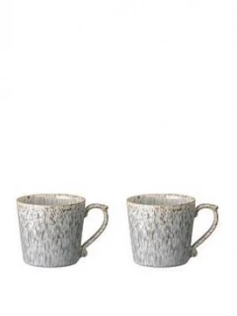 Image of Denby Halo Grey Speckle Set Of 2 Heritage Mugs