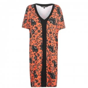 Image of Biba High Sleeve Jersey Tunic - Orange Paisley