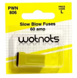 Image of Fuse - J Type Slow Blow - Yellow - 60A PWN806 WOT-NOTS
