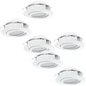 Image of 2 PACK 3 PACK Flush Ceiling Downlight White Adjustable Round Spotlight 6W LED