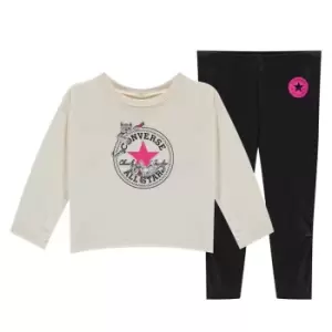 Image of Converse Top And Leggings Set Infant Girls - Black