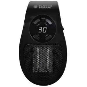 Image of Russell Hobbs 500W Ceramic Plug in Heater Black