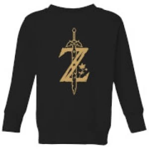 Image of Nintendo Legend Of Zelda Master Sword Kid's Sweatshirt - Black - 7-8 Years